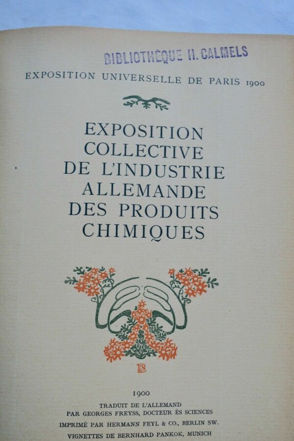 EXPOSITION UNIVERSELLE 1900 Exposition  de l'industrie chimique de l'Allemagne – Image 9