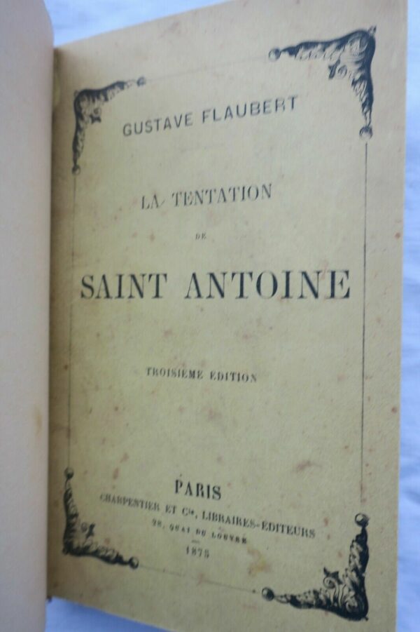 FLAUBERT LA TENTATION DE SAINT-ANTOINE Charpentier 1875