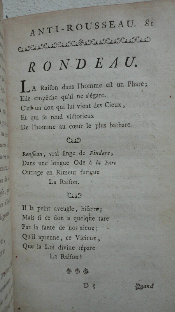 GACON (François)] Anti-Rousseau, par le Poête sans fard.   1712 – Image 3