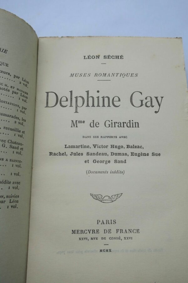 GAY (Delphine)]. SECHE (Léon) Madame de Girardin... + dédicace – Image 7