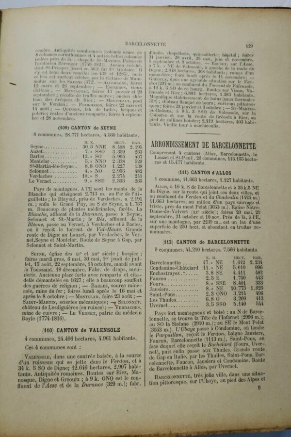 GEOGRAPHIE DE LA FRANCE TOUTES LES COMMUNES 1891 – Image 6