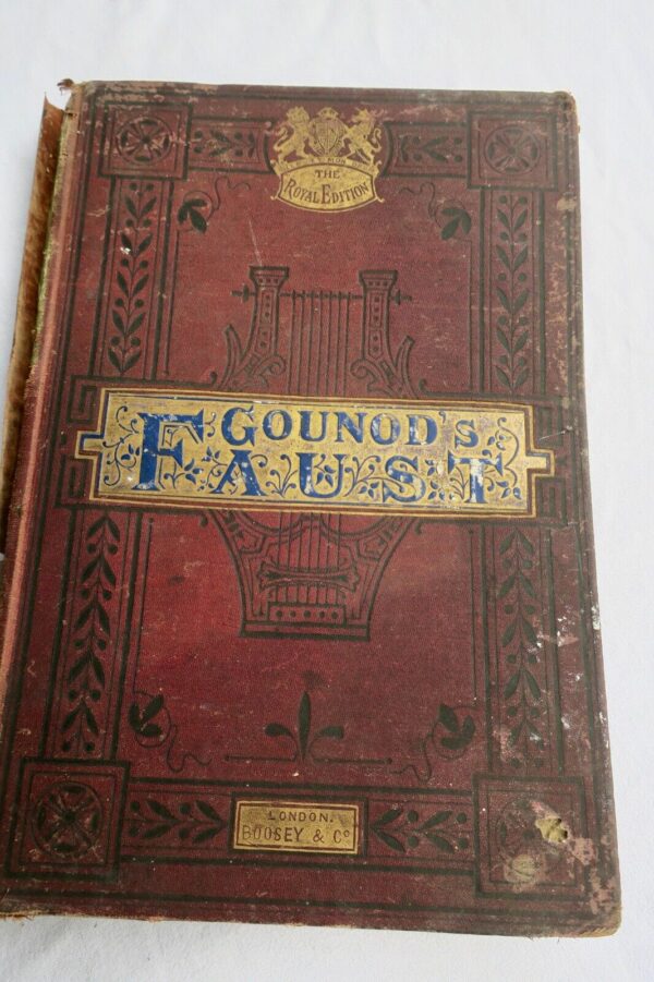 Gounod  FAUST, OPERA IN FIVE ACTS, by GOUNOD, MUSIC, ITALIAN & ENGLISH WORDS