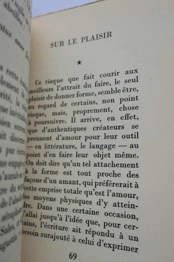 Grasset "Sur le Plaisir" Essai de Bernard GRASSET EO 1954 Envoi – Image 5