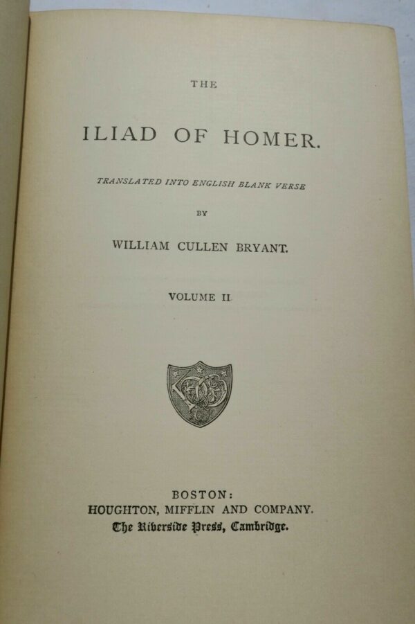 ILIAD OF HOMER TRANSLATED INTO ENGLISH BLANK VERSE 1870 – Image 8