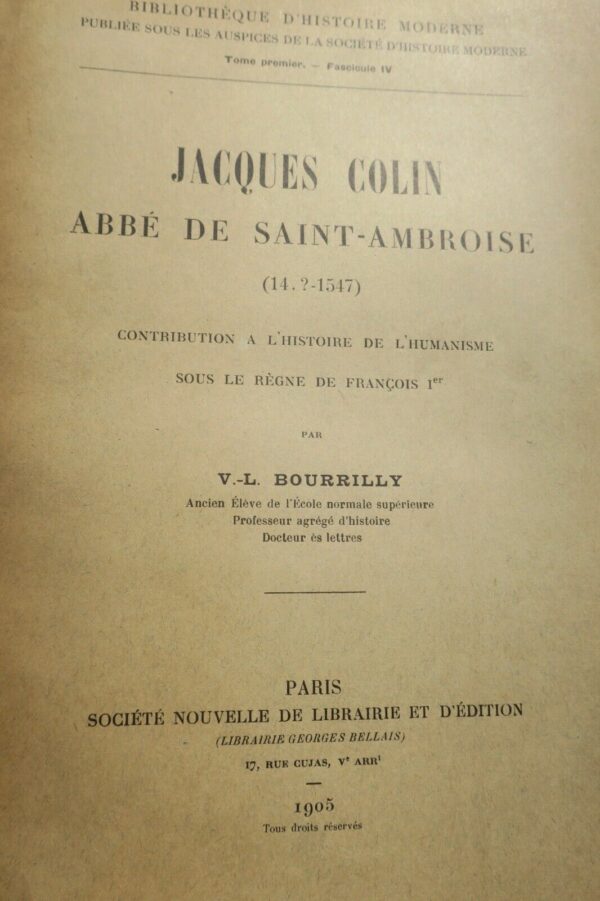 Jacques Colin, abbe de Saint-Ambroise (14.? -1547)