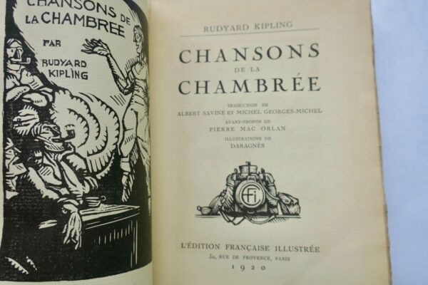 KIPLING (Rudyard) Chansons de la chambrée Daragnès – Image 7