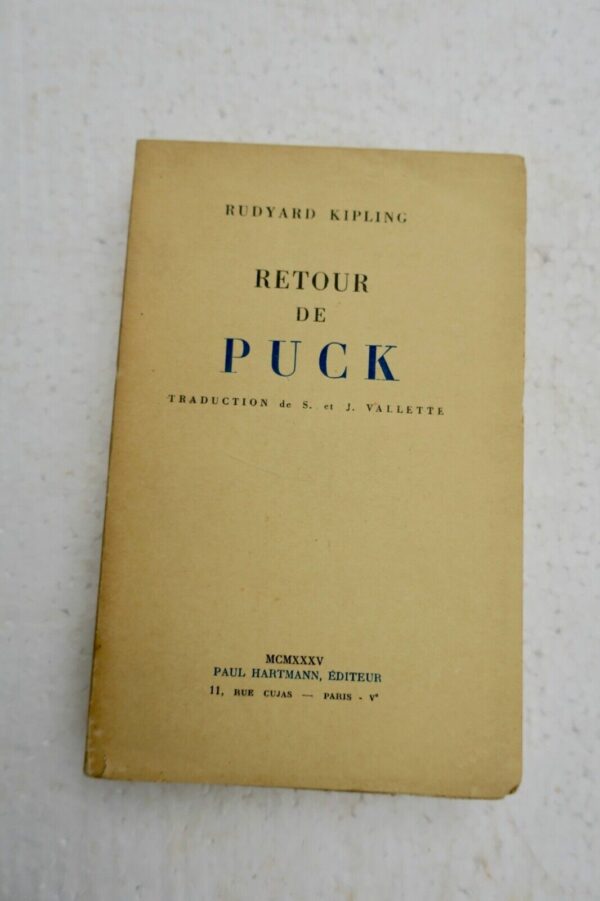 KIPLING Rudyard Retour de Puck ex. sur Alfax