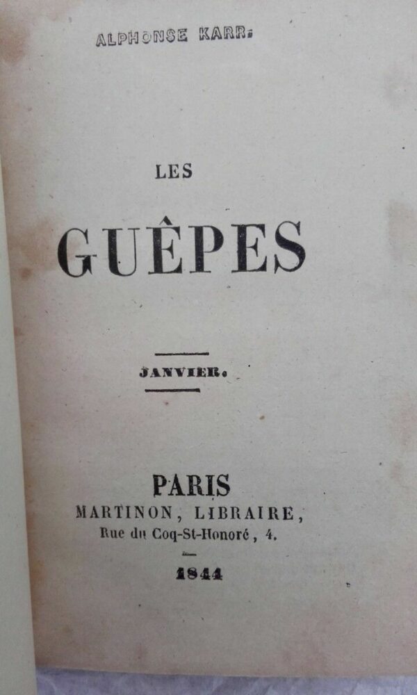 Karr, Alphonse Les Guepes  1844 – Image 3