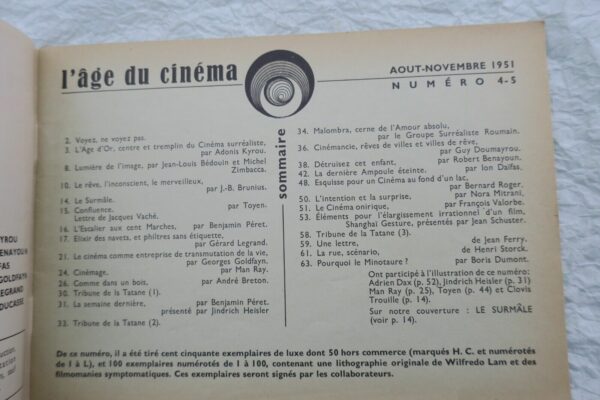 L'ÂGE DU CINEMA, numéro spécial Surréaliste n°4/5, août-novembre 1951 – Image 9