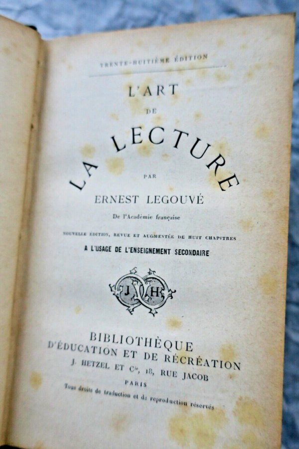 LEGOUVE Ernest L'art de la lecture/l'art de bien dire – Image 6