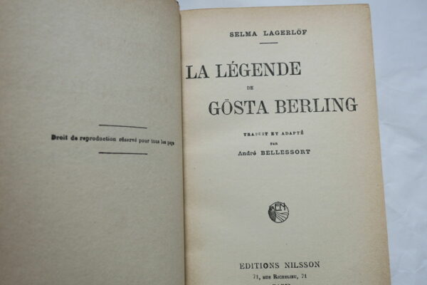 Lagerlöf La Légende de Gösta Berling+LE LIVRE DES LEGENDES – Image 6