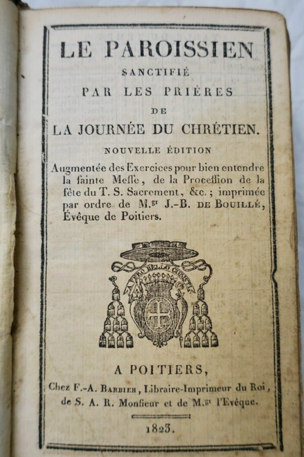 Le Paroissien Sanctifié par les prières de la Journée du Chrétien 1823 maroquin – Image 6