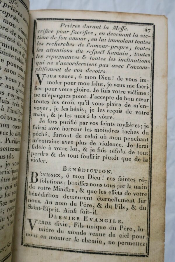 Le Paroissien Sanctifié par les prières de la Journée du Chrétien 1823 maroquin – Image 10