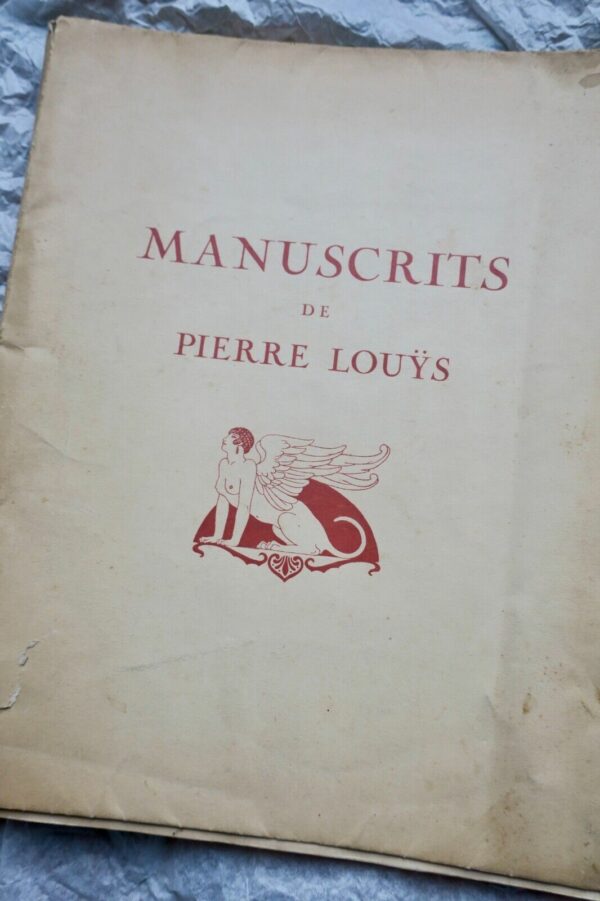 Louÿs Manuscrits de Pierre Louÿs et de divers auteurs contemporains 1926 – Image 3