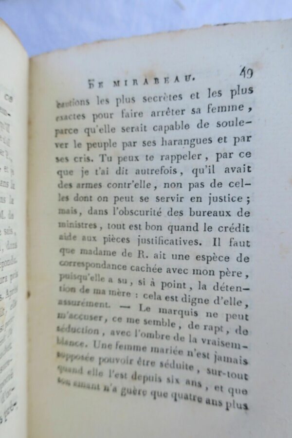 Mirabeau Lettres originales de Mirabeau, écrites du donjon de Vincennes 1803 – Image 7