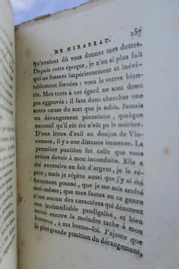 Mirabeau Lettres originales de Mirabeau, écrites du donjon de Vincennes 1803 – Image 8