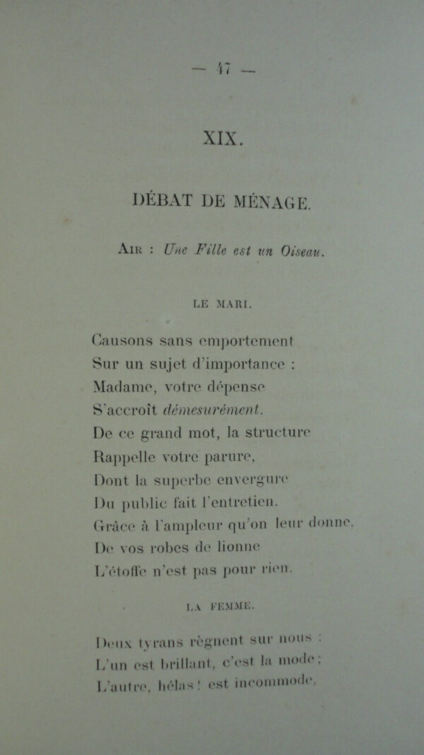 NADAUD AUGUSTE ENCORE DES CHANSONS   1870 – Image 3