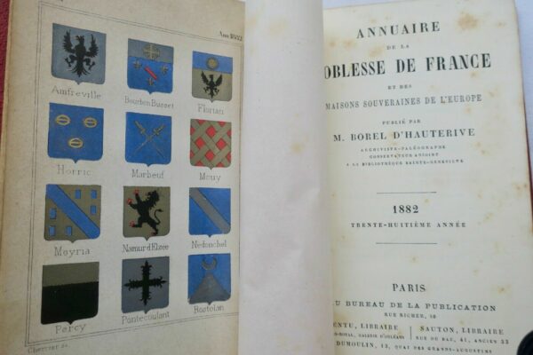 NOBLESSE BOREL d'HAUTERIVE Annuaire de la Noblesse de France 1882 – Image 3