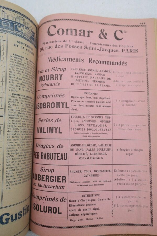 Pharmacie du progrès Tarbes 1925 agenda – Image 4