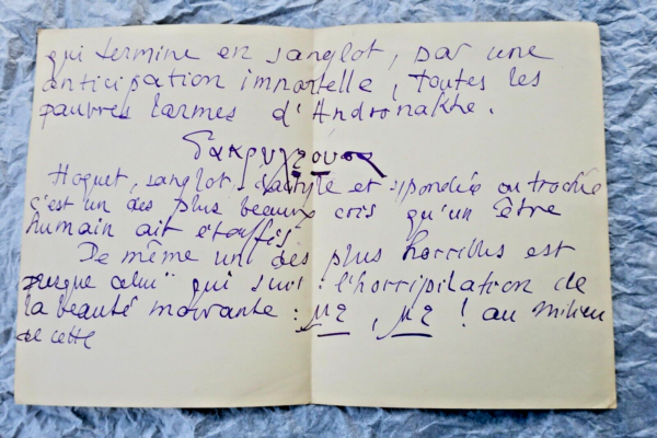 Pierre Louÿs BELLE LETTRE AUTOGRAPHE MANUSCRITE – Image 3