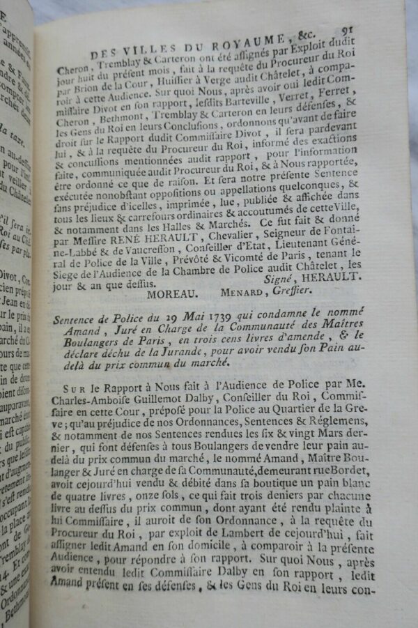 Police Dictionnaire ou Traité de la police générale des villes 1775 – Image 5