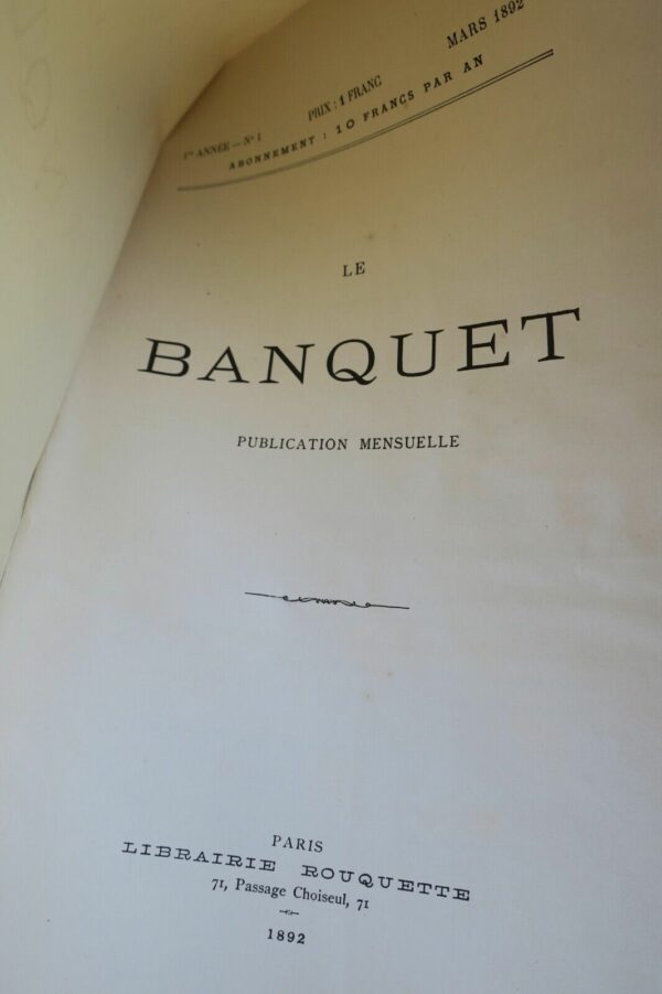 Proust 1892-1893 TEXTES INEDITS LE BANQUET – Image 5