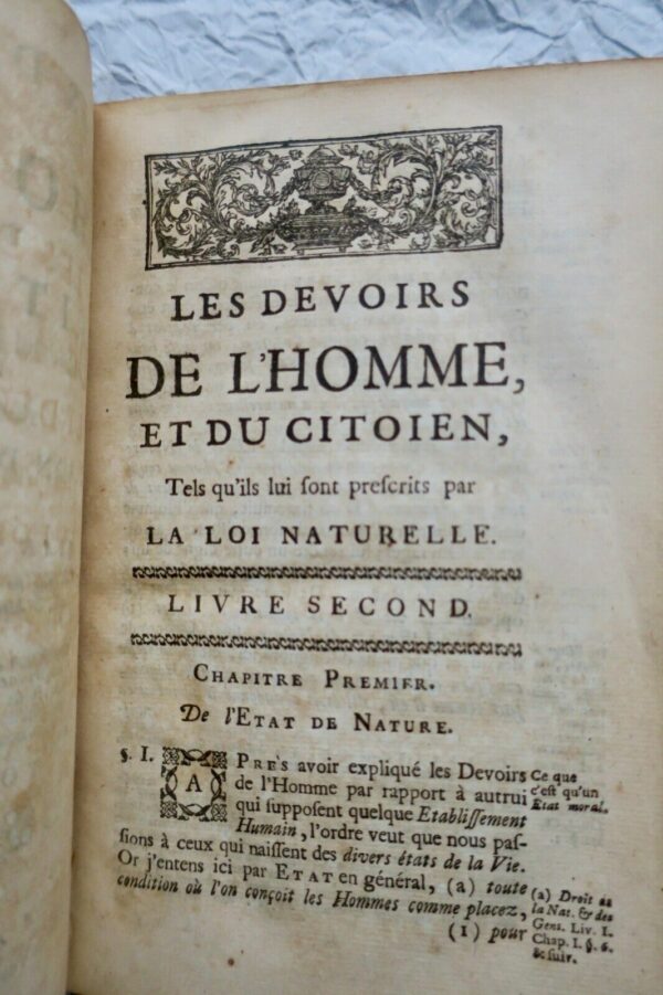 Pufendorf devoirs de l'homme et du citoien tels qu'ils 1735 – Image 6