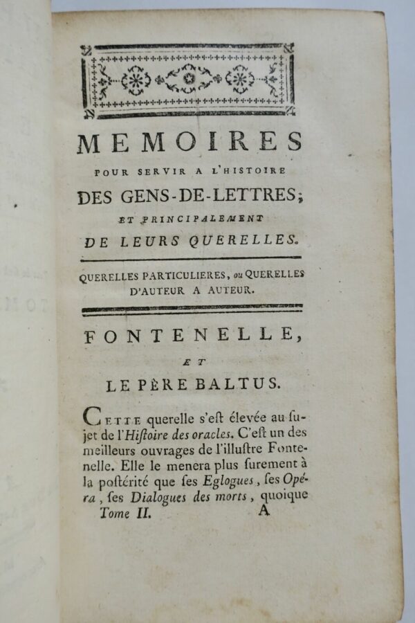 Querelles littéraires, ou Mémoires pour servir à l'histoire des révolutions 1761 – Image 7