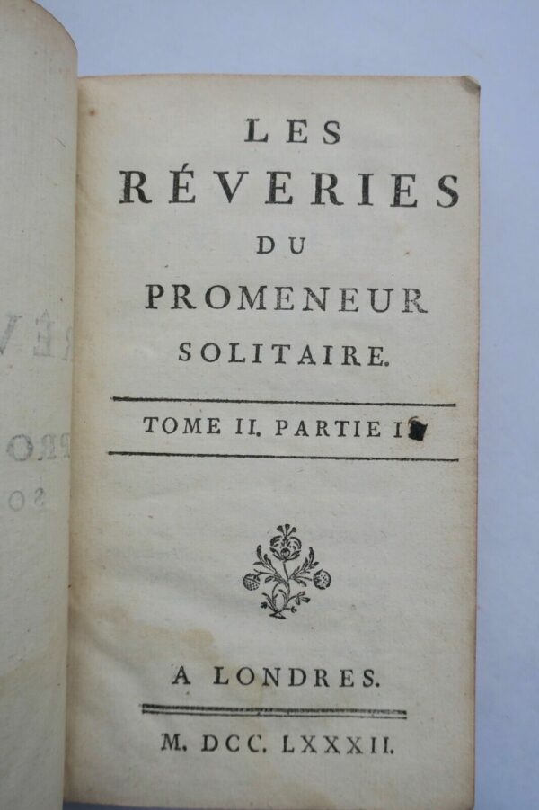 ROUSSEAU les confessions  1789 réveries du promeneur solitaire – Image 15