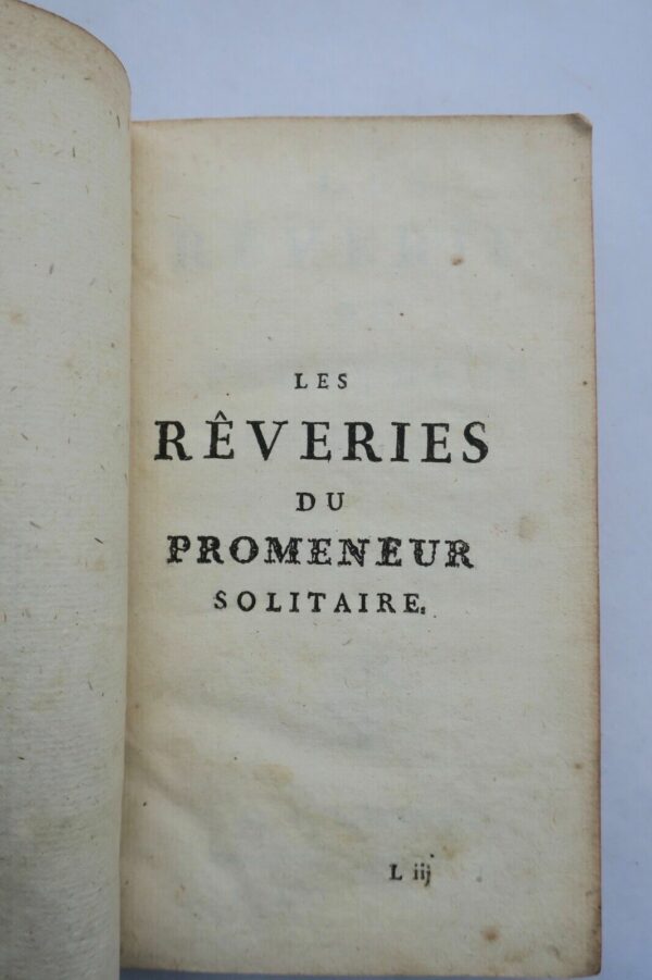 ROUSSEAU les confessions  1789 réveries du promeneur solitaire – Image 16