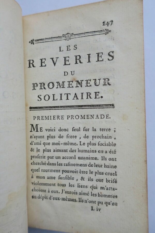 ROUSSEAU les confessions  1789 réveries du promeneur solitaire – Image 20