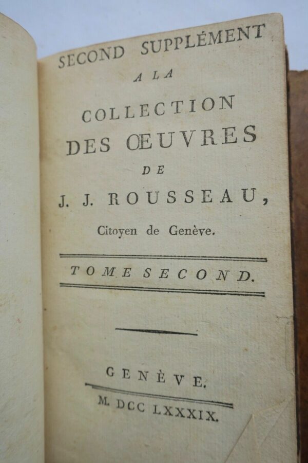 ROUSSEAU les confessions  1789 réveries du promeneur solitaire – Image 7