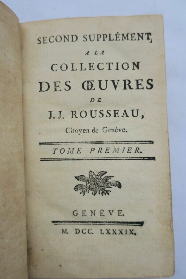 ROUSSEAU les confessions  1789 réveries du promeneur solitaire – Image 8