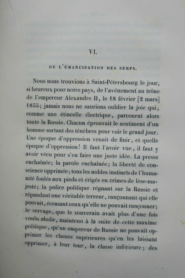 RUSSIE  DOLGOROUKOW (Prince Pierre). La Vérité sur la Russie 1860 – Image 5