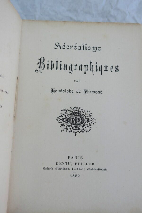 Recreations bibliographiques 1882 – Image 5