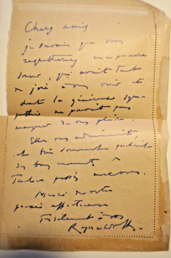 Renaldo HAHN (PROUST) lettres & cartes autographes manuscrites & signées – Image 13