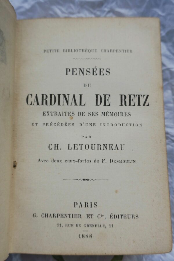 Retz Pensées du cardinal de 1888 – Image 4