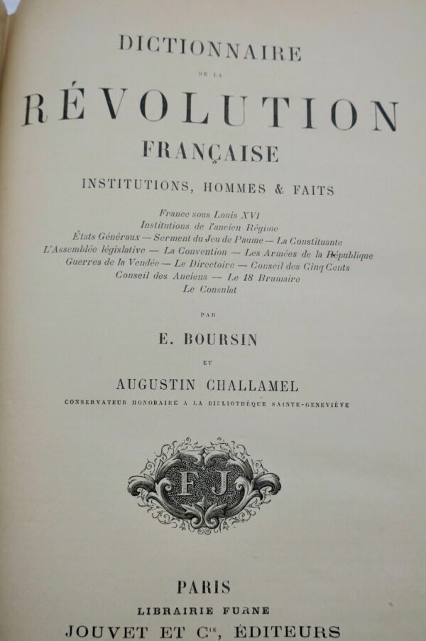 Révolution Dictionnaire de la Révolution Française 1893 – Image 10