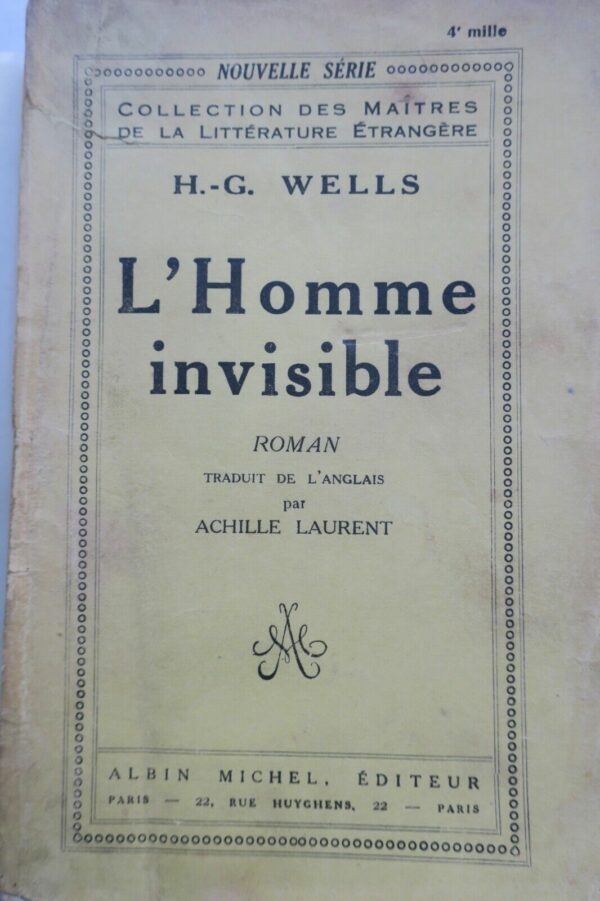 SF WELLS H.G. L HOMME INVISIBLE 1932