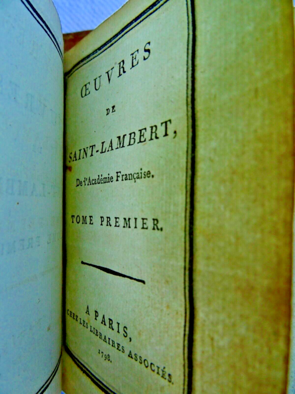 Saint-Lambert  Oeuvres de Saint-Lambert 1798 – Image 5