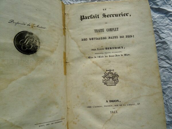 Serrurier Parfait serrurier ou Traité complet des ouvrages faits en fer 1843 – Image 6