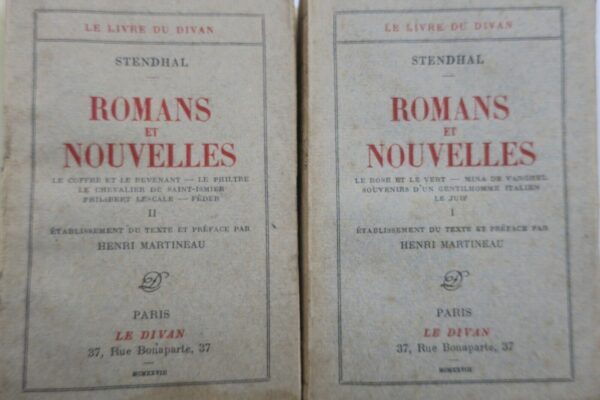 Stendhal LE DIVAN Martineau ROMANS ET NOUVELLES