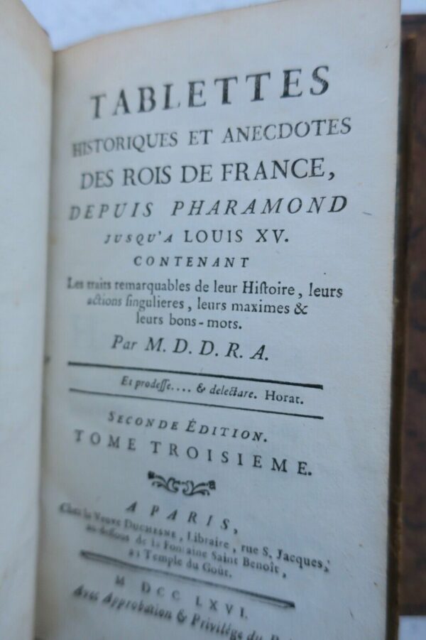 Tablettes Historiques & Anecdotes des Rois de France depuis Pharamond Jusqu'a – Image 5