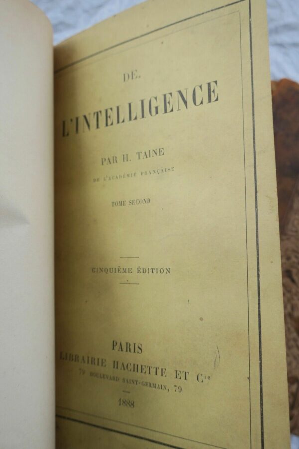 Taine, H. De l'intelligence 1888 – Image 6