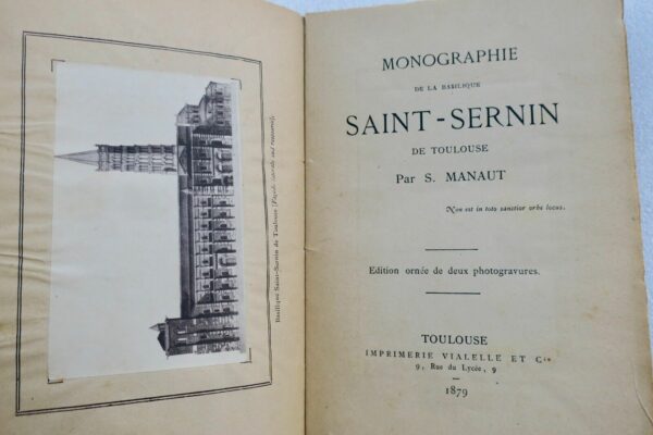 Toulouse Monographie de la basilique Saint-Sernin de Toulouse 1879 – Image 6