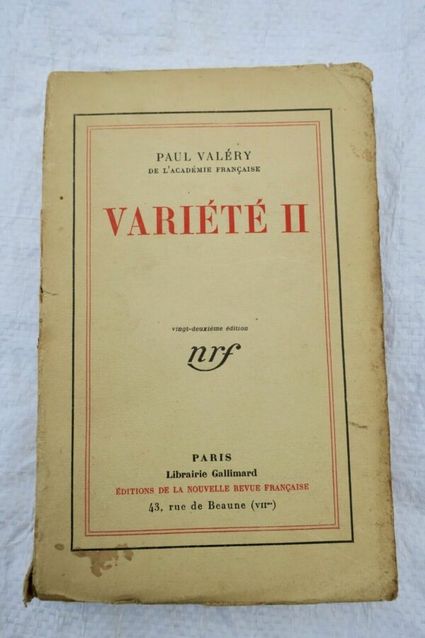 VALERY (Paul) Variété II + dédicace