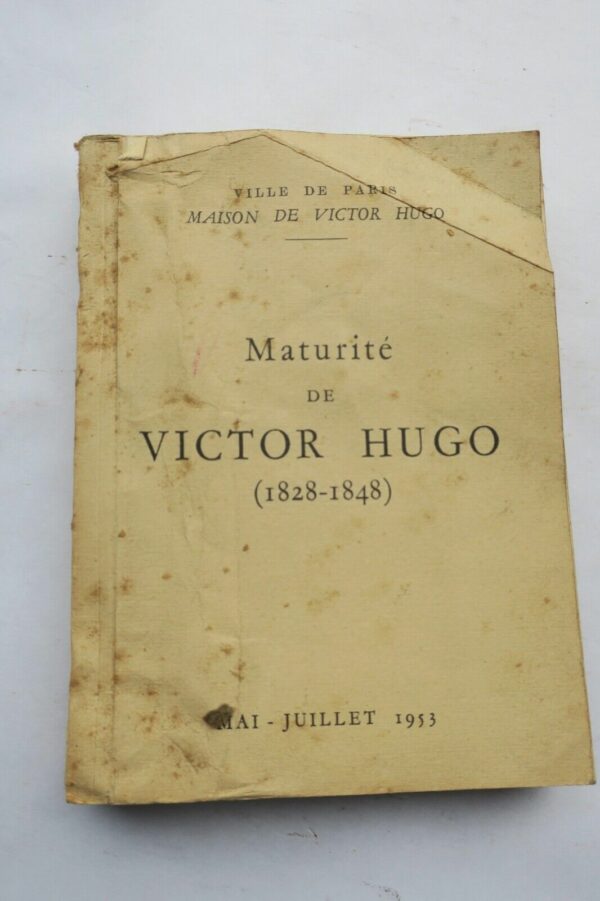 VICTOR HUGO Maturité de Victor Hugo (1828-1848)