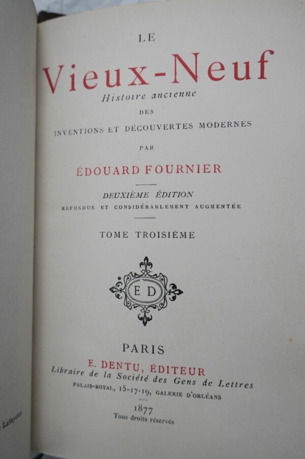 Vieux-Neuf, histoire ancienne des inventions et découvertes 1877 – Image 6