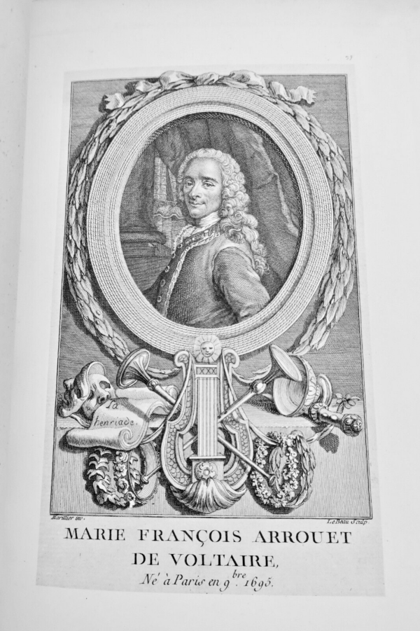 Voltaire 178 Portraits, Frontispize Kunstdrucke Auf Kupfer, Stahl, Radierungen – Image 6