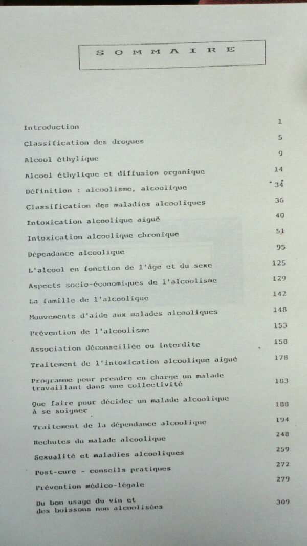 alcool abrégé d'alcoologie 1989-1990 – Image 3